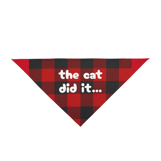 The Cat Did It Pet Bandana